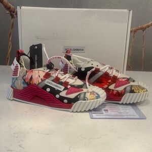 Dolce & Gabbana Multicolor Patchwork Sneakers